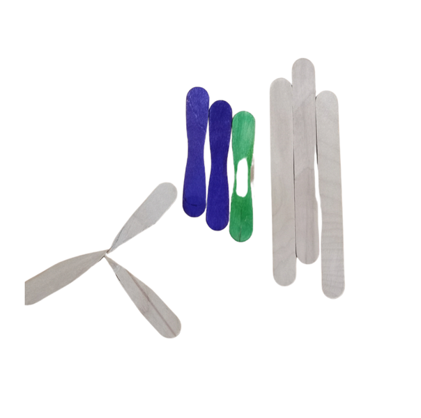 Fotografía dunha aspa feita con paus