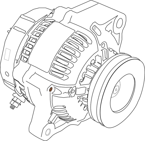 Ilustración que representa un alternador