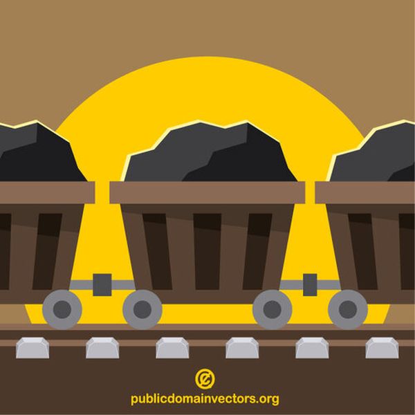 Ilustración que representa o carbón