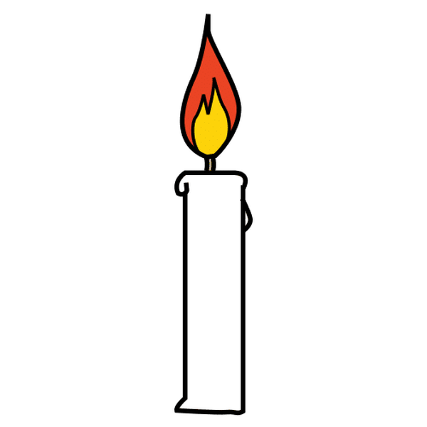 Ilustración que representa unha vela