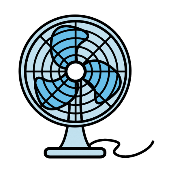 Ilustración que representa un ventilador