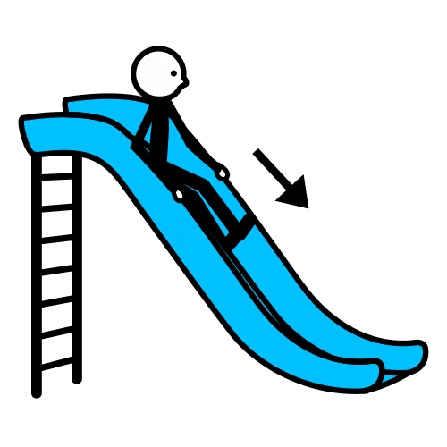 Ilustración que representa un tobogán