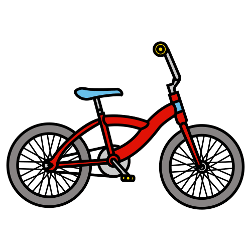 Ilustración que representa unha bicicleta