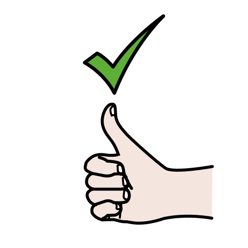 Ilustración que representa algo correcto