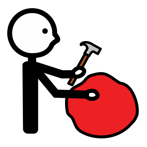 Ilustración que representa a acción de construír algo