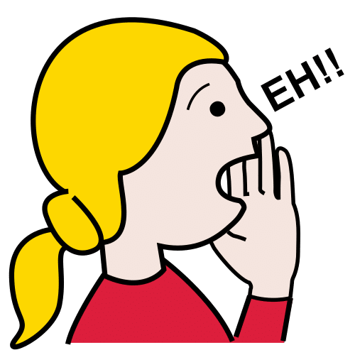 Ilustración que representa a unha persoa berrando