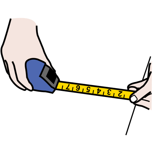Ilustración que representa a acción de medir