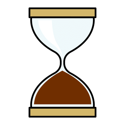 Ilustración que representa un reloxo de area