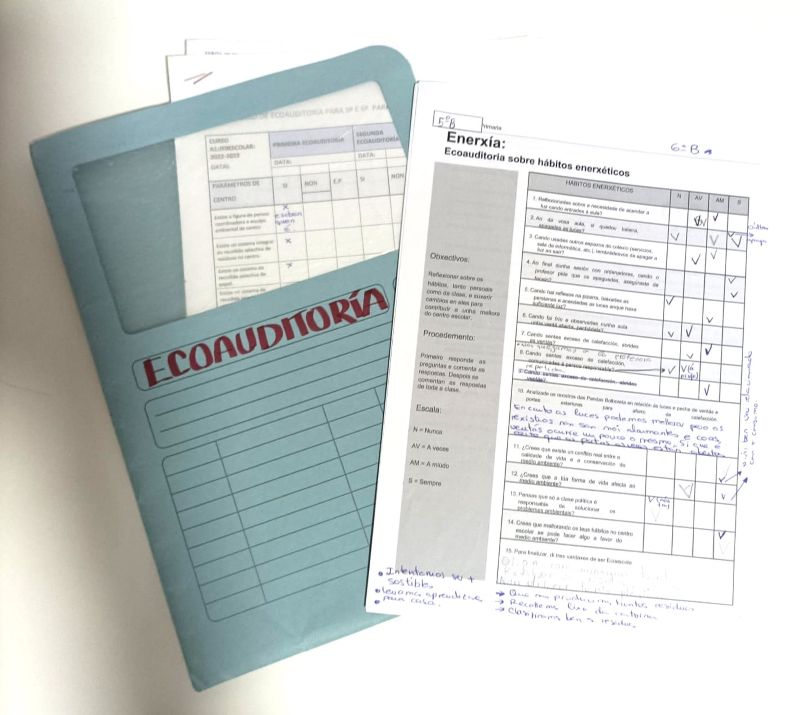 Vista dunha ecoauditoria feita nunha escola