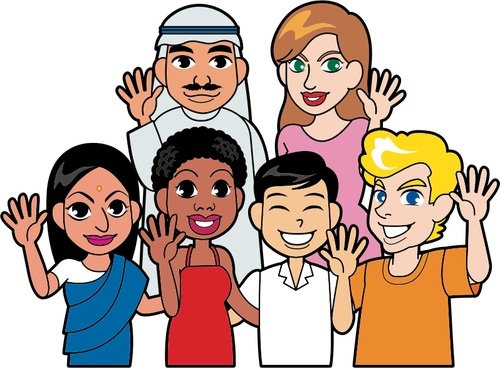 Persoas de diferentes países