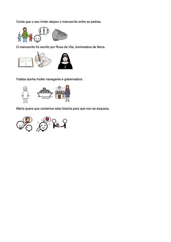 Apoio visual do texto principal apoiado con pictogramas (parte dúas)