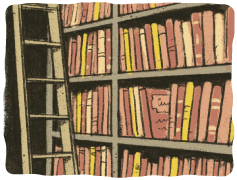 Libraría cunha escada