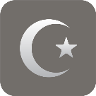 Imaxe da media lúa e a estrela, consideradas símbolo universal da relixión musulmá