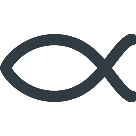 Imaxe dun peixe, considerado símbolo universal da relixión protestante