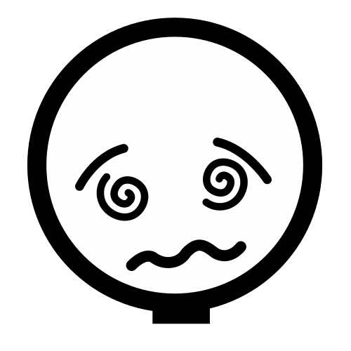 Persona con espirales en los ojos