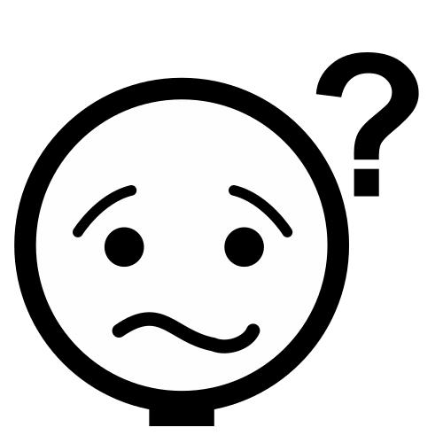 Cara dudosa con un interrogante