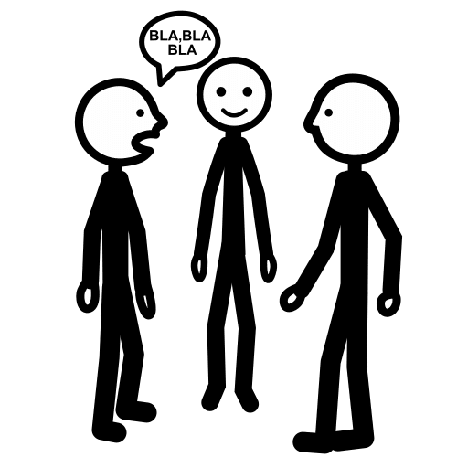 Tres personas hablando