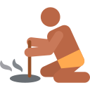 Persona haciendo fuego