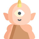 Ser con un solo ojo sobre su frente