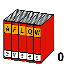 Varios libros con tejuelos en su lomo