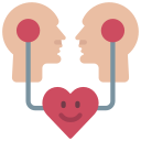 Dos personas conectadas por un mismo corazón, entendiéndose