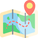 Ruta a seguir en un mapa