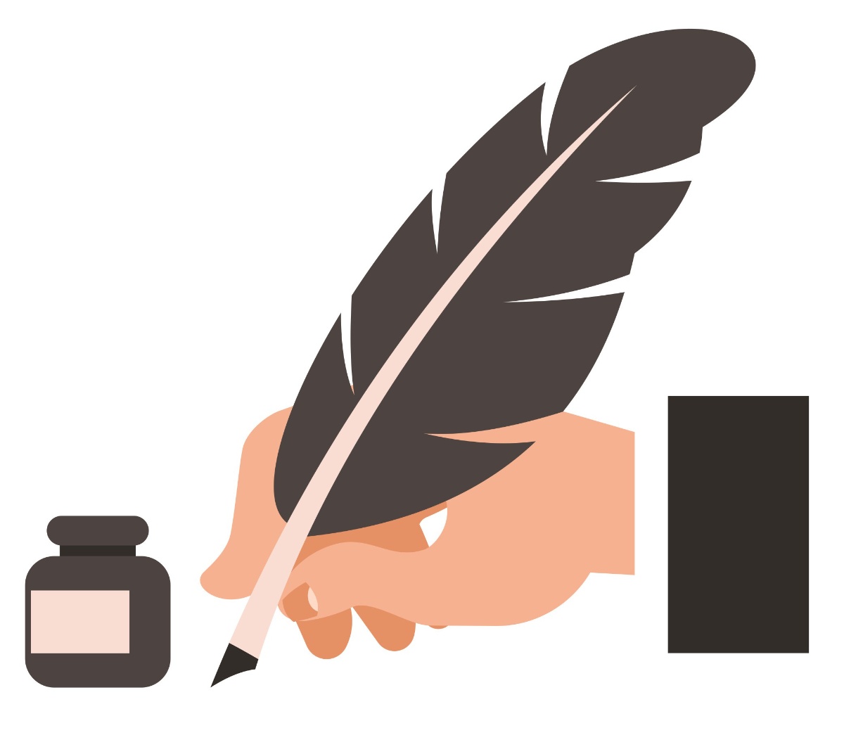 Mano con pluma escritura