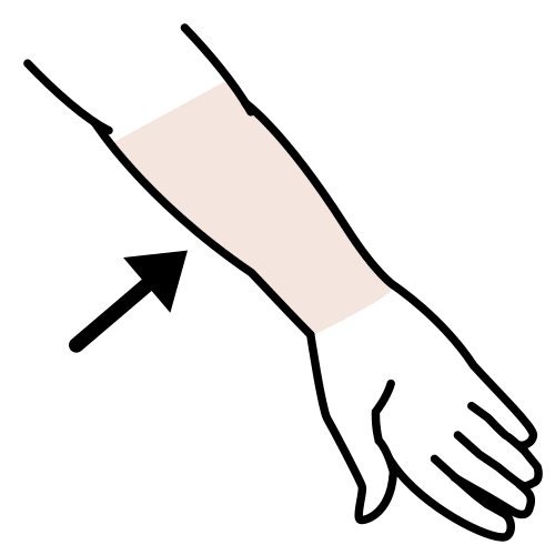 Pictograma de antebrazo