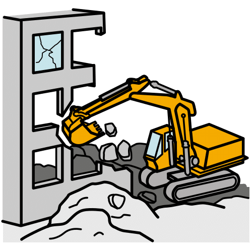 Pictograma de demoler