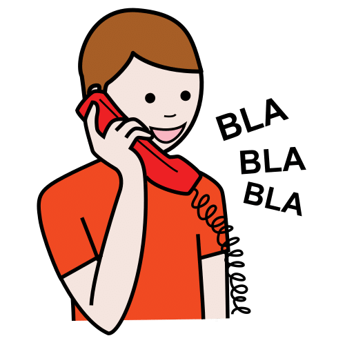 Pictograma de falar por teléfono para representar o concepto de comunicación