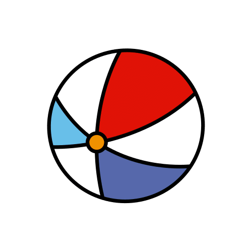 Pictograma de pelota para representar o concepto de pelota xigante