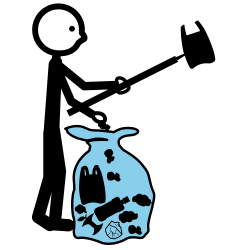 Pictograma recoller lixo