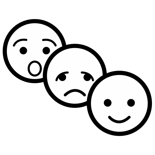 Pictograma de sentimento para representar o concepto de emocións