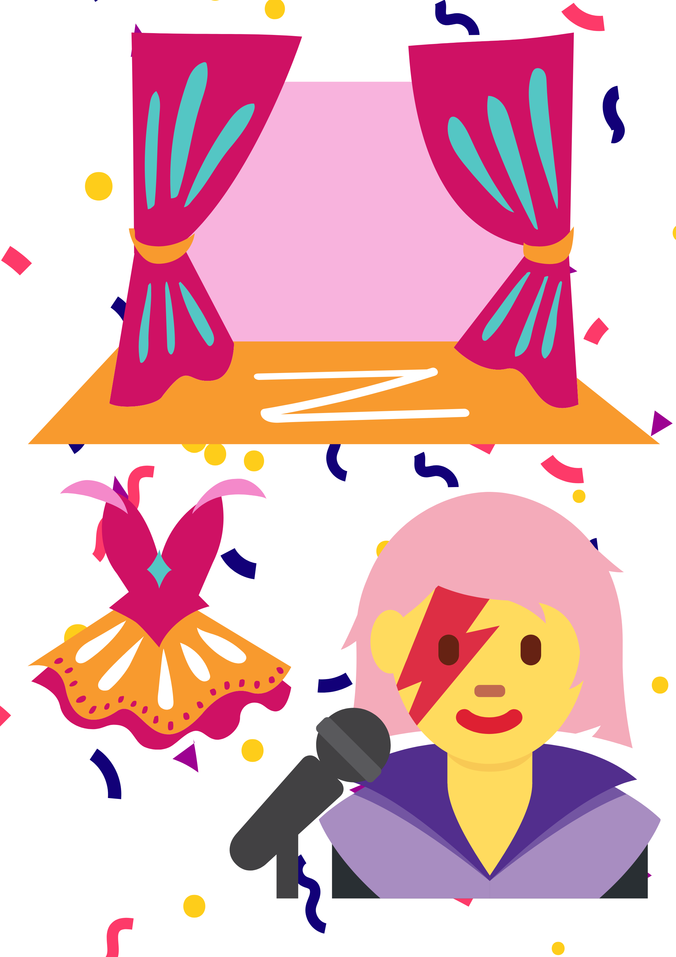 decorados para a actuación