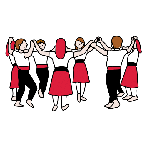 Pictograma de sardana para representar a danza tradicional