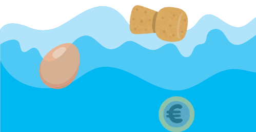 Obxectos flotando a diferentes niveis.