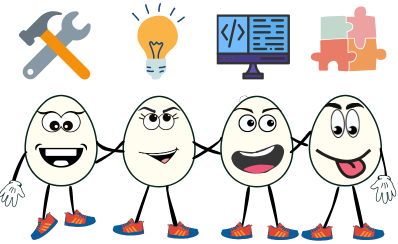 Varios tipos de Humpty formando un equipo.