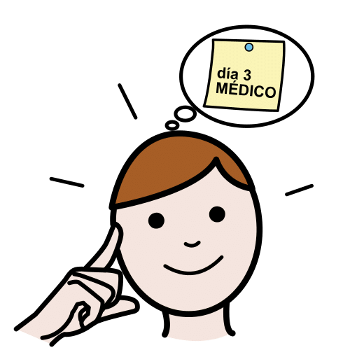 Unha persoa lembrando algo.