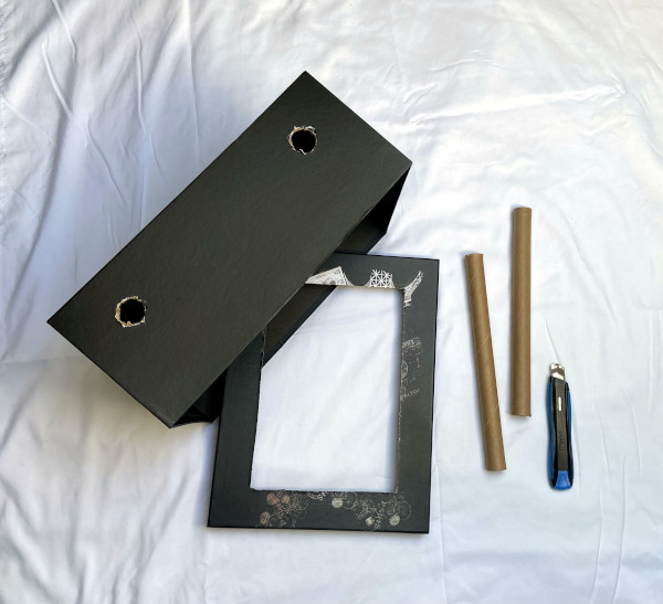 Paso 1: conto enrolable Fotografía do material para o primeiro paso para construír o conto enrolable.