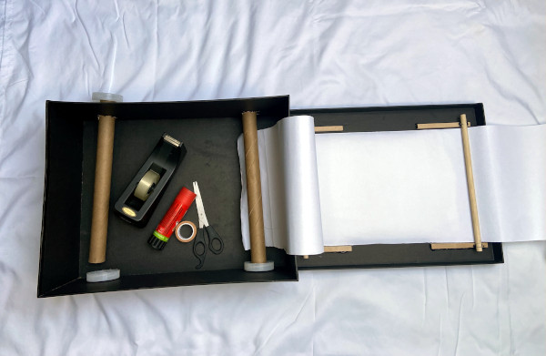 Paso 6: conto enrolable Fotografía do material para construír o sexto paso do conto enrolable.