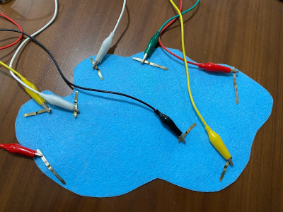 Paso 3 Imaxe que mostra a conexión dos cables coa maqueta.
