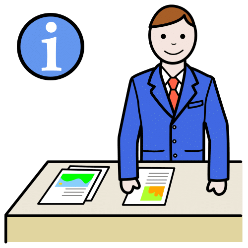 Pictograma dun punto de información.