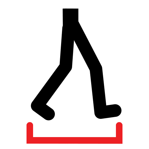 Pictograma dunha persoa dando un paso.