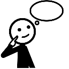 Pictograma dunha persoa pensando.