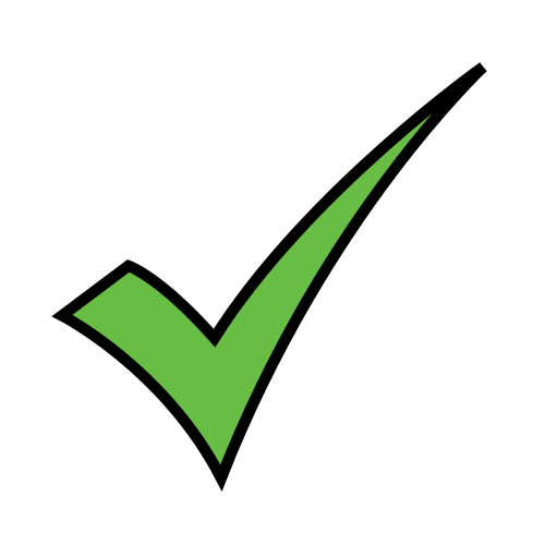 Pictograma que representa o símbolo de que algo é certo.