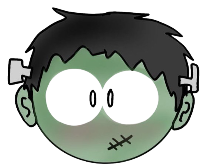 Debuxo da cabeza de Frankenstein