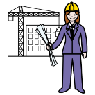 Imagen de una aparejadora y una obra al fondo