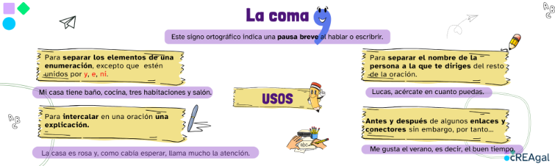 La coma Infografía la coma (cREAgal)
