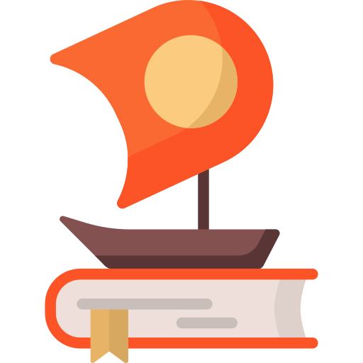 Libro con un barco que simula aventuras