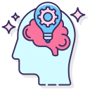 Imagen de un cerebro con una bombilla funcionando.